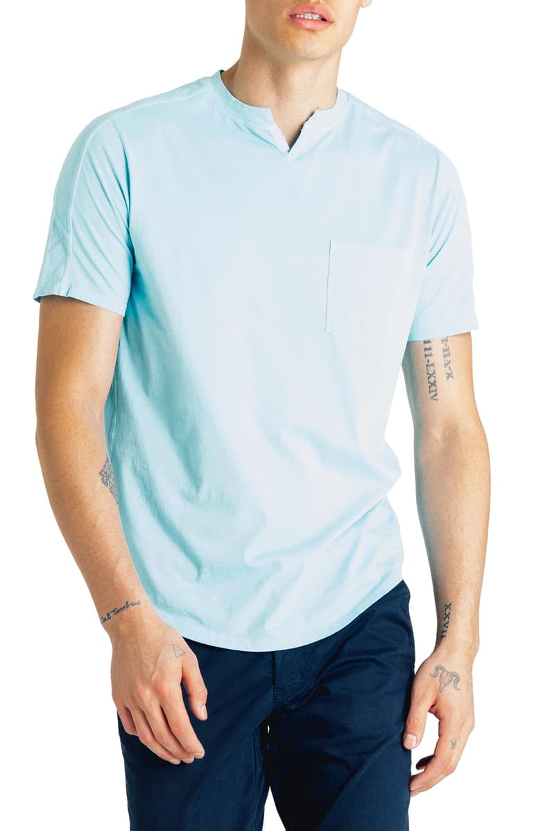 Good Man Brand - Mens T-Shirt Topaz Medium Notch Neck Tee ...