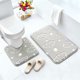 thumbnail image 2 of Juego de 2 alfombrillas de baño antideslizantes con efecto luminoso, decoración de baño súper suave y altamente absorbente, 2 of 2