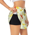thumbnail image 3 of Running Shorts for Women, Shrimp Lemon Slices Workout Athletic Shorts with Pockets, Lounge Yoga Shorts Women, 3 of 7