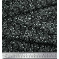 thumbnail image 3 of Soimoi Black Cotton Duck Fabric Artistic Leaf & Floral Print Sewing Fabric Yard 42 Inch Wide, 3 of 3