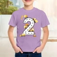 thumbnail image 4 of Huowey Toddler Shirt Birthday Boy Shirt Toddler Boys Birthday Outfit 2Nd 3Rd 4Th 5Th Gift Short Sleeve Party Tee Shirts Tops,Light Purple,3-4 Years, 4 of 4