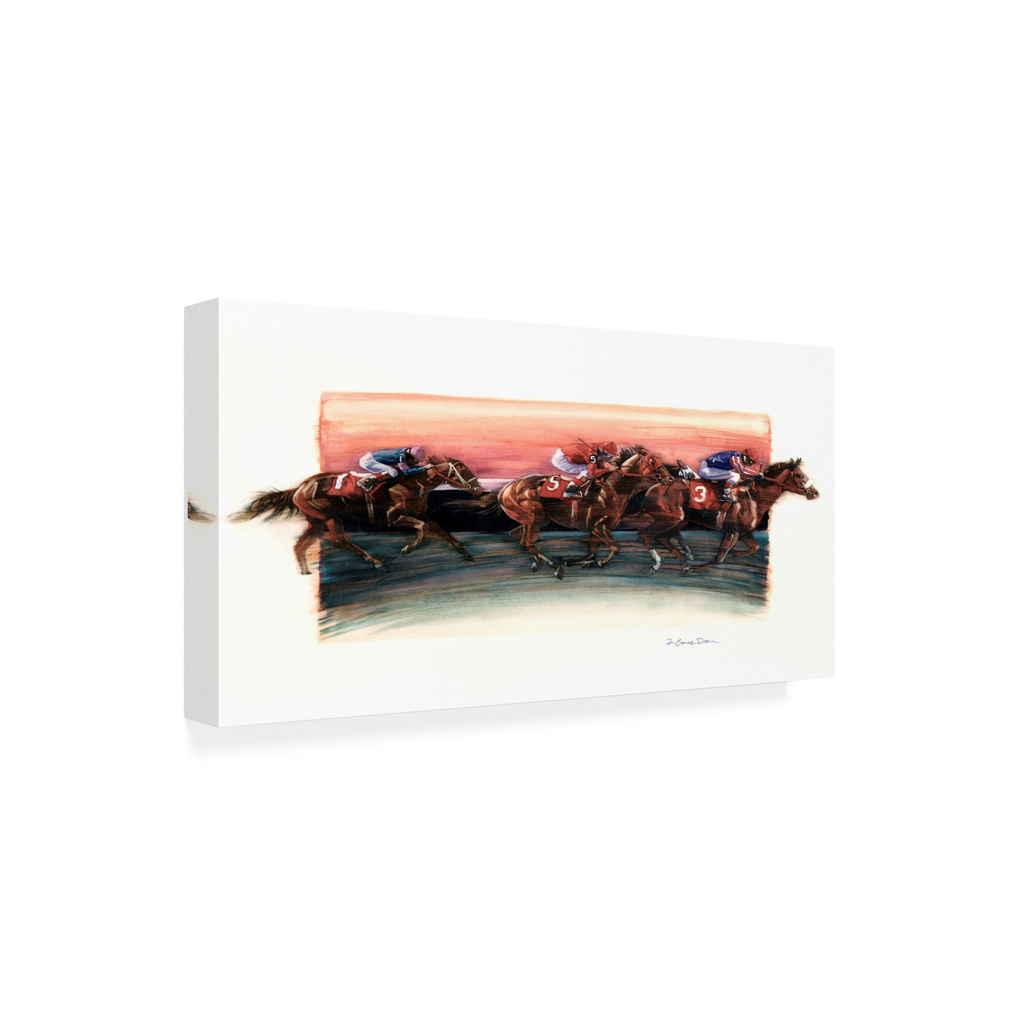 Trademark Fine Art 'Horse Race' Canvas Art by Bruce Dean