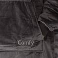 thumbnail image 5 of The Comfy Original Jr Kids Oversized Microfiber Wearable Blanket, Charcoal, 5 of 5