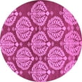 thumbnail image 1 of Ahgly Company Indoor Round Abstract Purple Modern Area Rugs, 5' Round, 1 of 4