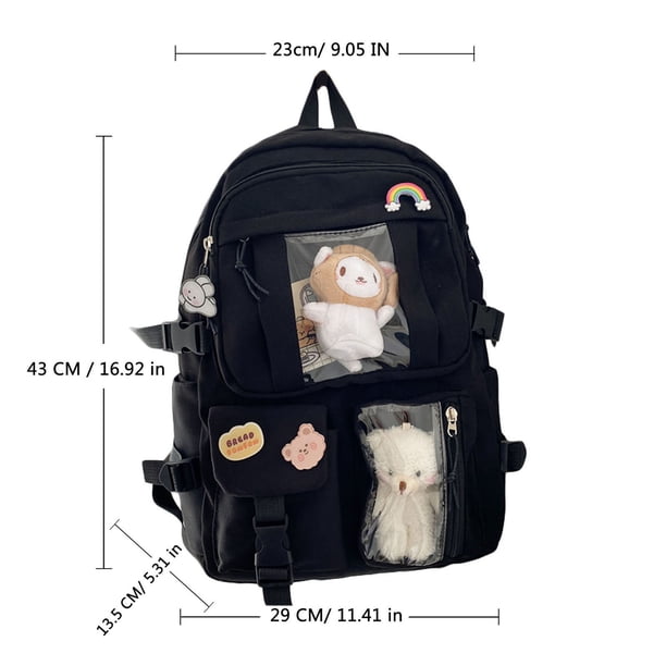 Mochila Para NiñOs Oso De Peluche 3d Lindo Bolso De Escuela Kawaii Para Estudiante De Secundar