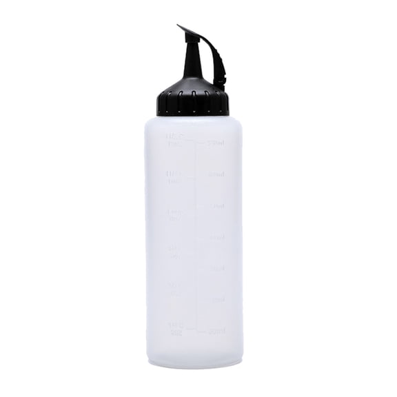 ZFSBZBS Condiment Squeeze Bottles for Sauces,Plastic Squeeze Bottle with Leak-Proof Cap,Multipurpose Squirt Bottles,Squirt Condiment Bottle for Ketchup,Mustard,Liquids,Oil,Black,17.5cm/6.89in