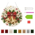 thumbnail image 3 of Christmas Pearl Diamond Art Hanging Ornament Kit, Santa Sun Catcher Ornament, 10in Shaped Acrylic & Pearl Diamond Art Kit for Adult Beginner, Christmas Decor Gift for Home Door Wall Decor, Shape D, 3 of 9