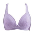 thumbnail image 5 of successthop Pregnancy Bras for Women Maternity No Underwire Push up Bralettes Padded Button Front Adjustable Strap Corset Bra Full Coverage Crop Cami Top Comfortable Shapewear Purple 40, 5 of 5