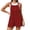 Red, variant on akafmk Overalls for Women Bib Polka Dots Sleeveless Adjustable Straps Casual Romper with Pockets Cute Daily Summer Outfit, Size XXL