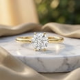 thumbnail image 5 of Rosec Jewels IGI Certified Lab Grown Diamond Solitaire Engagement Ring - 0.9 Carat - E-VS1 Quality Diamond Ring with Jewelry Box, 10K Yellow Gold, US 7.00, 5 of 7