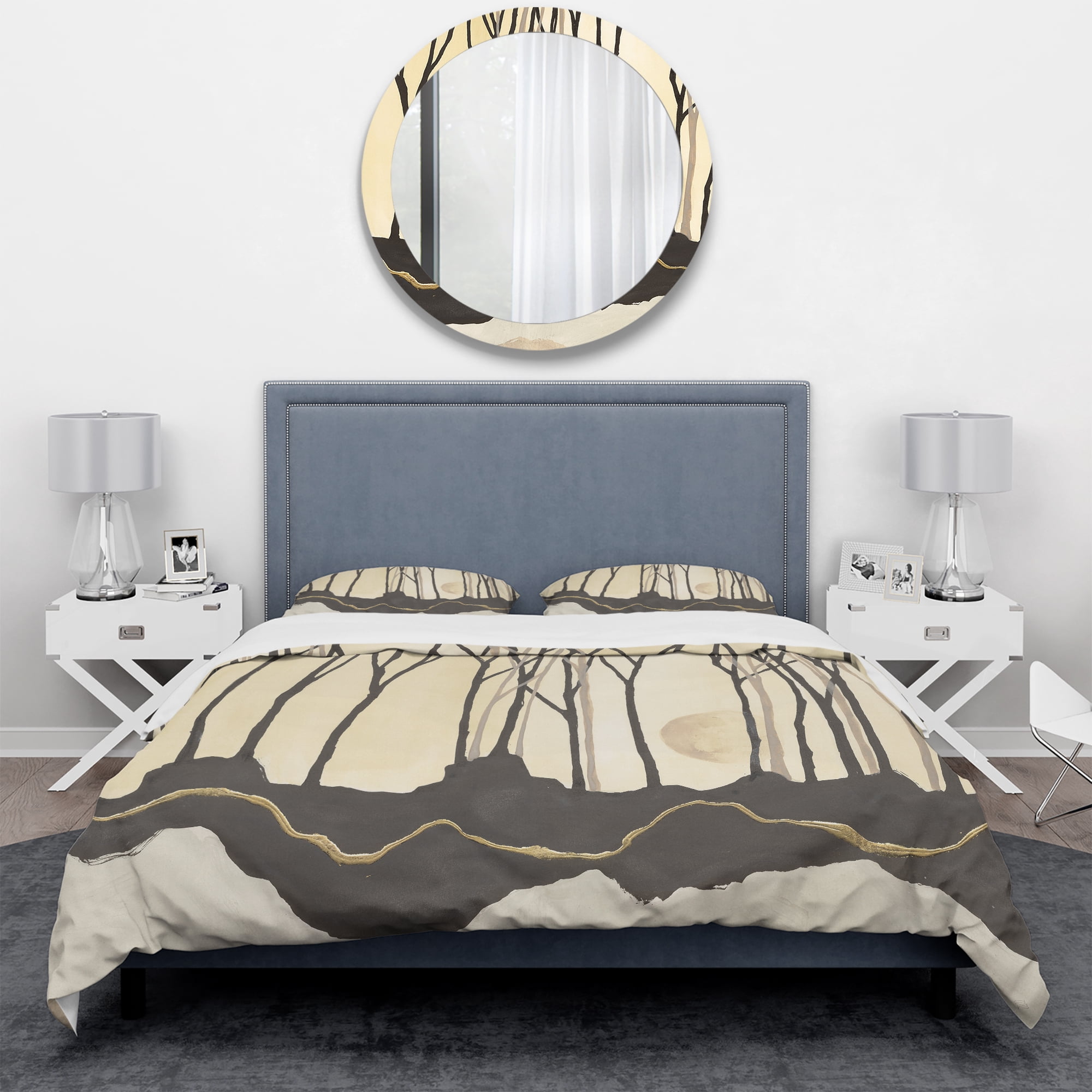 Designart 'Geometric Forest' Geometric Duvet Cover Set