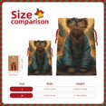thumbnail image 3 of Pofeuu Sunflower Meditating Cat Print Burlap Bags with Drawstrings Drawstring Gift Bags Pouch Bag for Thankgiving Birthday Party Gift Wrapping Treats and Party Favors-Medium, 3 of 9