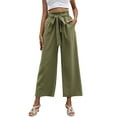 thumbnail image 1 of Qmyliery Women Wide Leg Pants, Elegant High Waist Loose Casual Party Street Cropped Trousers, 1 of 8