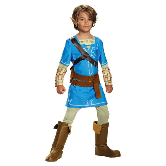 Disguise Link Breath Of The Wild Boys Deluxe Costume, Blue(14-16)