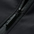 thumbnail image 6 of Fesfesfes Jacket for Men's Solid Long Sleeve Coat Zipper Pocket Stand Collar Hooded Jacket, 6 of 8