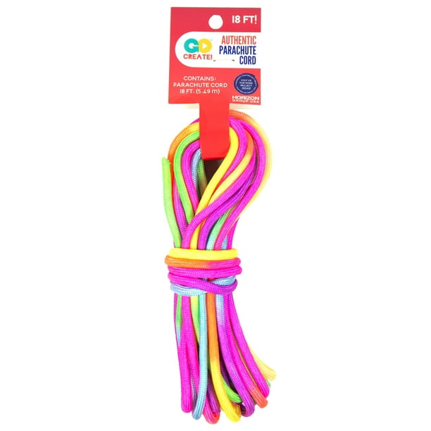 Go Create Tie Dye Parachute Cord Paracord For Jewelry Making 18 Ft Long Walmart Com Walmart Com