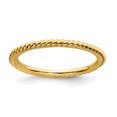 thumbnail image 1 of 925 Sterling Silver Gold Twisted Stackable Ring Fancy/, 1 of 8