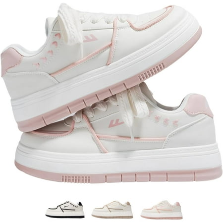 New versatile spring and autumn breathable board shoes  thick soled casual sports shoes Fashion Chunky Sneakers for Women Trendy Casual Aesthetic Walking Dancing Shoes