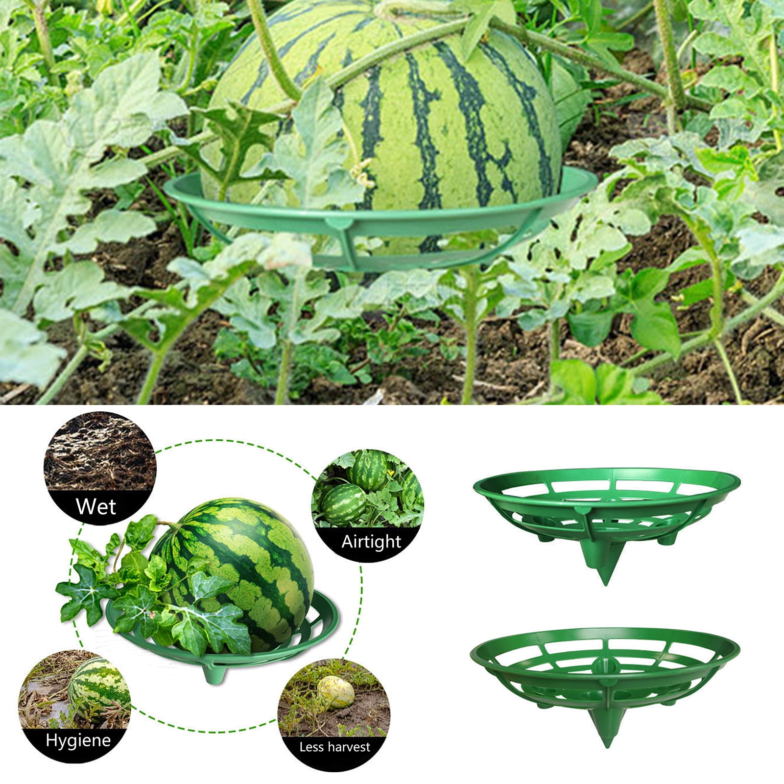 Hesroicy Set of 2 Watermelon Holders with Heightened Plant Frames - Increase Yield for Pumpkin, Cantaloupe, Squash, and Plants - Essential Garden Tools - Walmart.com