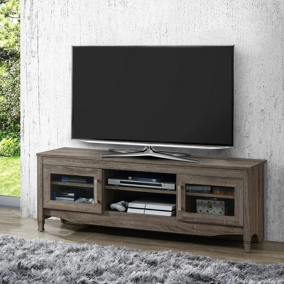 Clearance! Techni Mobili Grey Driftwood TV Stand