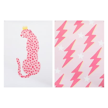 

2pcs Pink Themed Canvas Painting Pendants Wall Pictures Wall Painting Decors