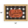 thumbnail image 3 of Way To Celebrate Plaid Pumpkins Framed Welcome Sign, 3 of 3