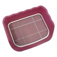 thumbnail image 1 of Greeniant Herramienta de limpieza de inodoros para mascotas, lavabo de esquina de plástico para gatos, perros, hurones, azul oscuro Juguetes de animales pequeños Rosa, 1 of 1