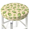 thumbnail image 3 of Rateoe Kiwi Ice Cream Pattern Round Bar Stool Seat Covers,Washable Stool Cushion Slipcover Elastic Bar Chair Covers for 12-14 Inch Chair -12 inch, 3 of 7