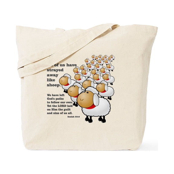 CafePress - Strayed Away Like Sheep Tote Bag - Unisex Canvas Tote Bag, Beige, 1-Piece