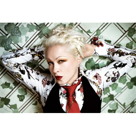 Cyndi Lauper Poster Tie Metal Sign 8Inx 12In Metal Art Print 8x12 Square Adults Best Posters