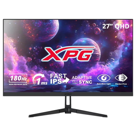 Monitor LED XPG RIFT R27Q8 de 27", Resolución 2560 x 1440, IPS, 1 ms, 180 Hz, Color Negro.