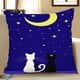thumbnail image 5 of Funda de cojín cuadrada decorativa para decoración Gato blanco y negro 45x45cm., 5 of 9