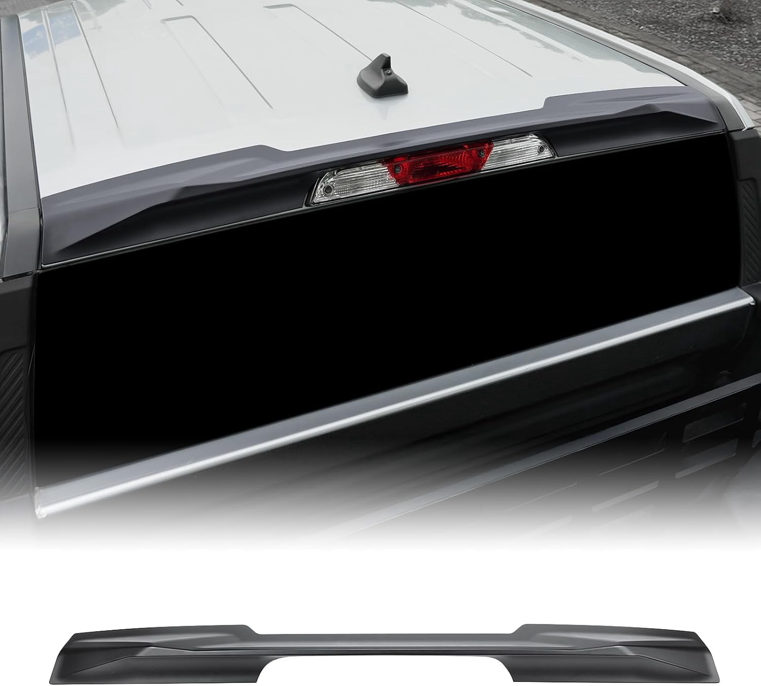 EGR Matte Black Truck Cab Spoiler For 2014-2017 Toyota Tundra – #985399, Polyurethane