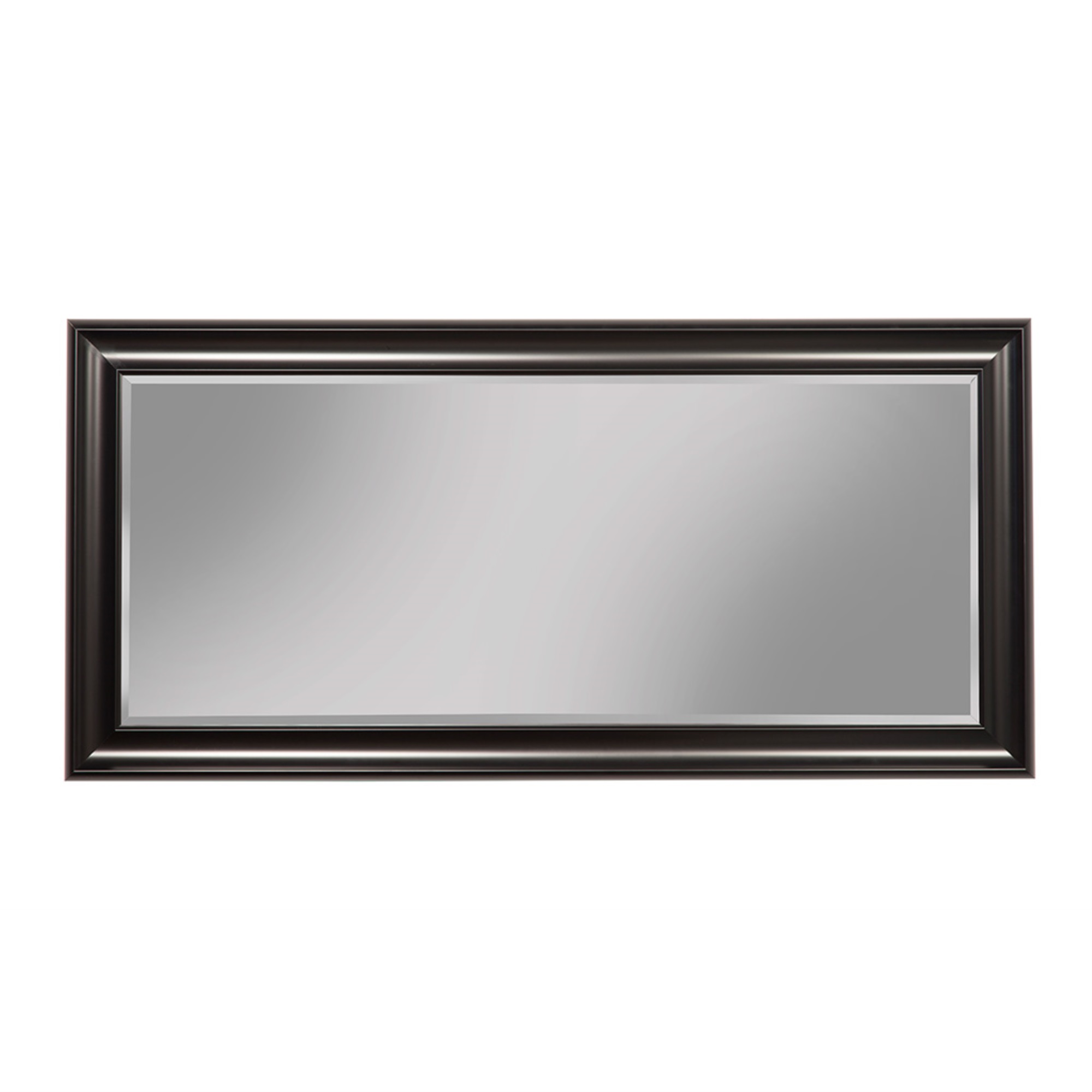 Full Length Leaner Mirror With a Rectangular Polystyrene Frame, Black