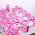 thumbnail image 4 of Sanrio decoraciones de fiesta de cumpleaños de Hello Kitty, suministros festivos de banquete de papel de dibujos animados para niñas, platos, mantel, juego de vajilla, 4 of 4