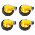 thumbnail image 3 of Motor eléctrico de CC con rueda de neumáticos de plástico TT Motor 3-6V Motor de engranajes de doble eje TT Motor de caja de engranajes magnética para Arduino Smart Car, 3 of 5