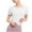White, variant on SwiftWear Women's Backless Crop Top | Casual Cotton Short Sleeve Tee with Round Neck | Summer Cropped Shirt