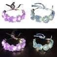 thumbnail image 2 of Aellinatey Led Flower Headband Light up Floral Crowns Luminous Glowing Flower Crowns, 2 of 14