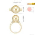 thumbnail image 5 of ANGARA Golden South Sea Cultured Pearl Collar Ring with Diamonds in 14K Yellow Gold for Women | June Birthstone, Birthday, Anniversary, Jewelry Gift for Women | Pearl Ring, 5 of 8