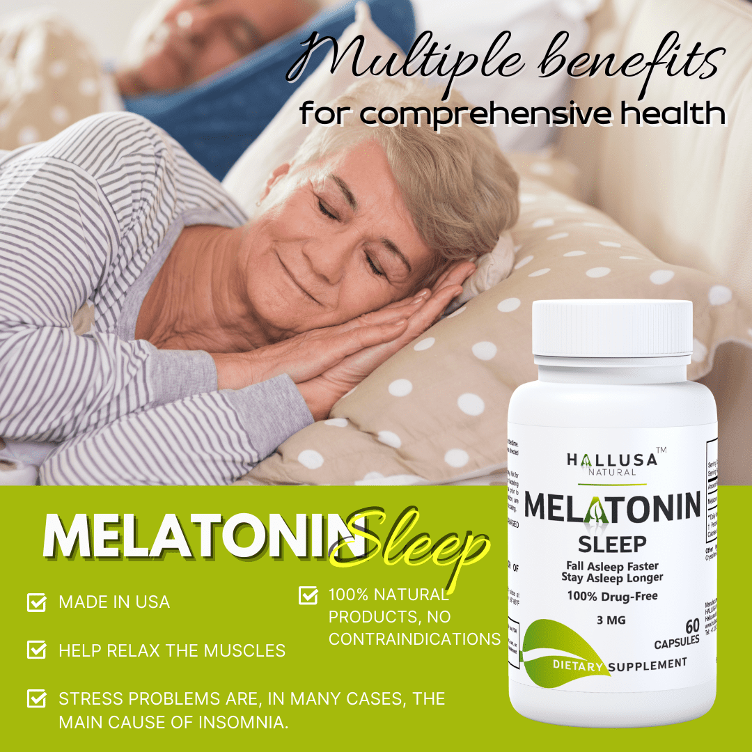 MELATONIN - Sleep Aid - Restful Sleep - Deep sleep - Relaxation - 60 Cap