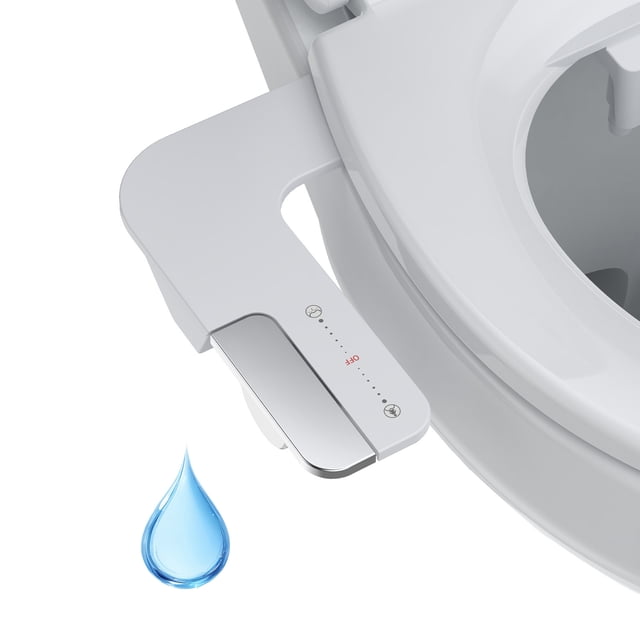 Non-Electric Slim Bidet Attachment for Toilet – Dual Self-Cleaning Nozzles, Adjustable Water Pressure, Feminine & Rear Wash, Brass Inlet, Easy Installation – Multiple Color & Trim Options Available