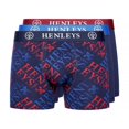 thumbnail image 1 of Henleys Mens Rutlers Assorted Designs Boxer Shorts (Pack of 3), 1 of 5