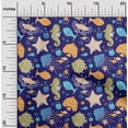 thumbnail image 2 of oneOone Rayon Navy Blue Fabric Beach Craft Projects Decor Fabric Printed By The Yard 56 Inch Wide, 2 of 4