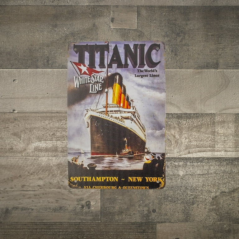 Retro Metal Titanic Wall Art Sign Vintage Movie Ad Poster Nautical Bar Pub Decor Retro Metal Titanic Wall Art Sign Vintage Movie Ad Poster Nautical Bar Pub Decor