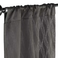 thumbnail image 2 of BNM Textured Waves Blackout Curtains, Set of 2, 26" x 84", Charcoal, 2 of 7