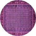 thumbnail image 1 of Ahgly Company Indoor Round Oriental Purple Industrial Area Rugs, 8' Round, 1 of 4