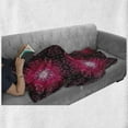 thumbnail image 6 of Purple Mandala Soft Flannel Fleece Throw Blanket, Vintage Psychedelic Ornamental Cosmos Essence Image, Cozy Plush for Indoor and Outdoor Use, 50" x 60", Maroon Hot Pink, by Ambesonne, 6 of 6