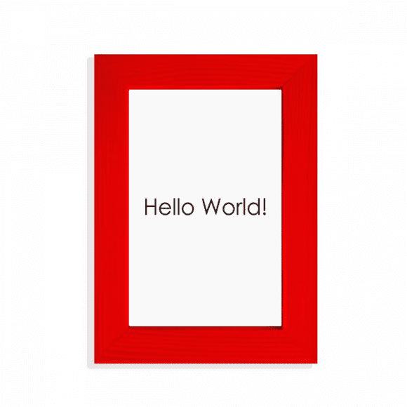 Interface du Programmeur Hello World Picture Display Art Cadre Photo Rouge