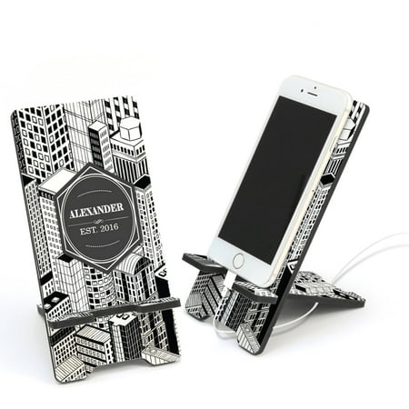 Custom City Scape Design Cell Phone Stand