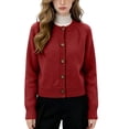 thumbnail image 5 of Enjoytime Cardigan Sweaters for Women Crew Neck Button Down Knit Cropped Cardigans Work Casual Trendy Fall Winter Clothes, 5 of 5